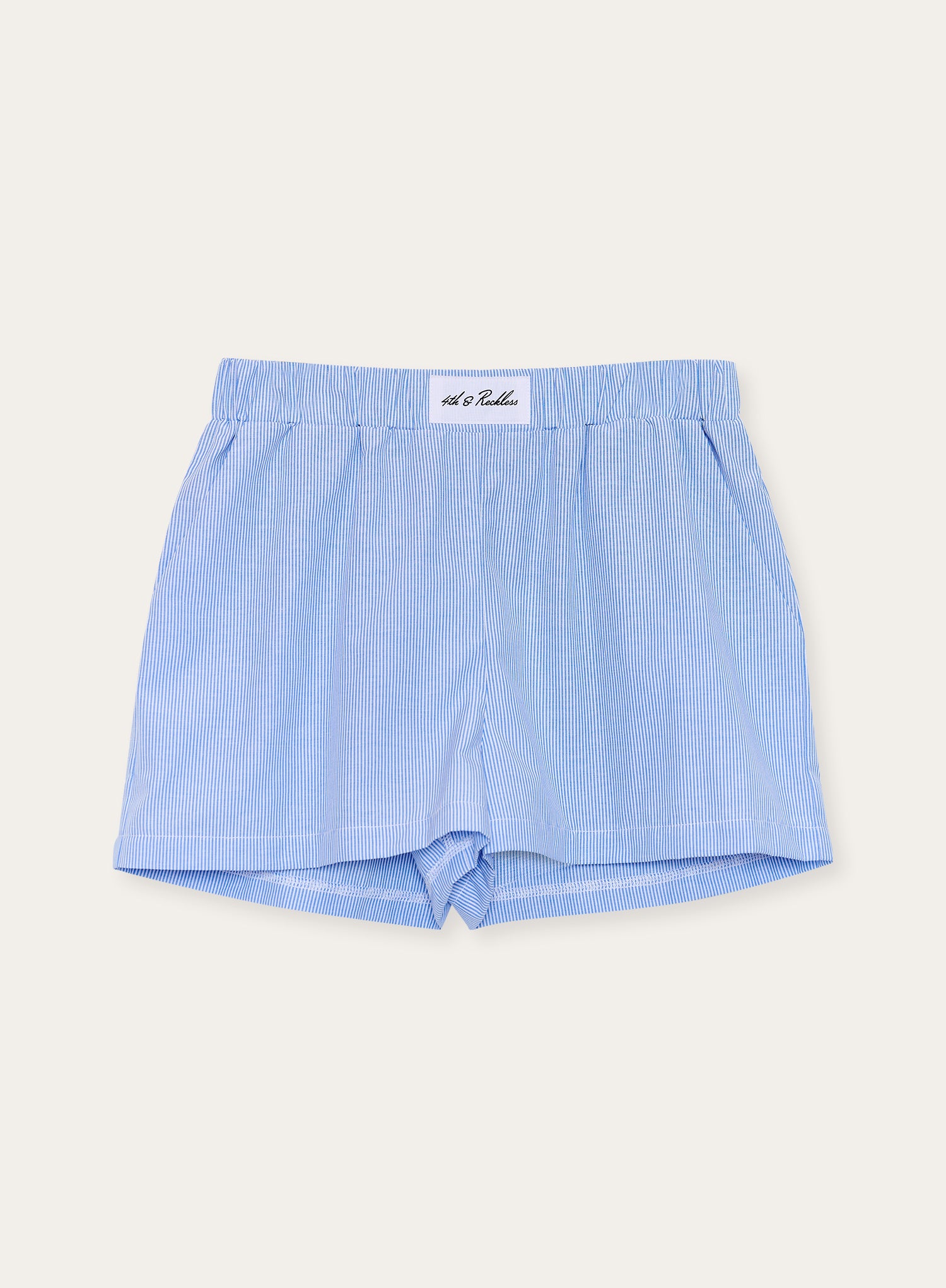 Blue And White Stripe Cotton Boxer Short